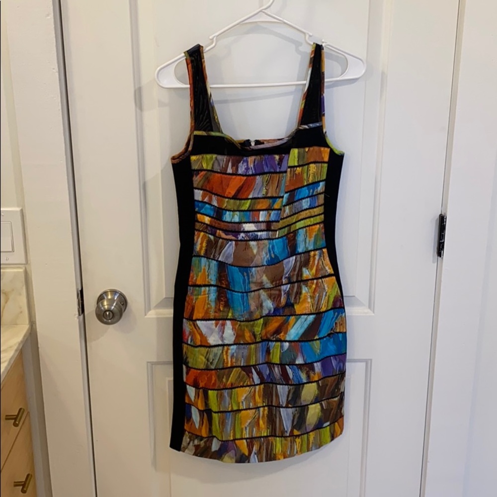 Cluny bodycon watercolor dress